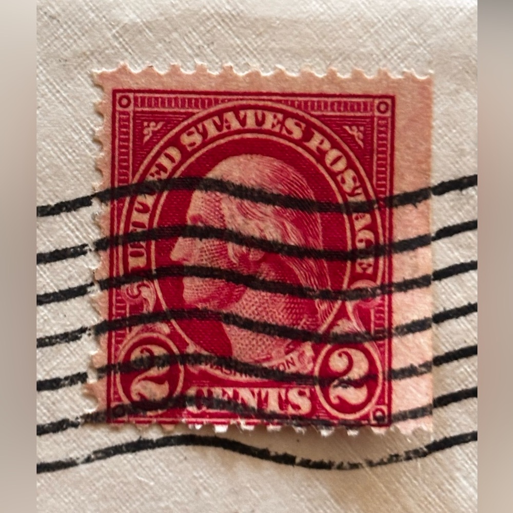Very Rare George Washington Red 2 Cent Postage Stamp